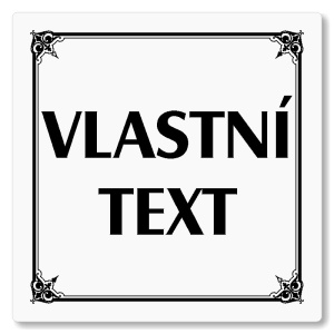 Váš text, 80x80mm, bílá, Nebraska